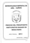Vista preliminar de documento AÑO 2013 - Resumen del presupuesto participativo basado en resultados (Año Fiscal 2014)