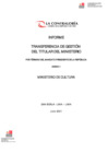Vista preliminar de documento Informe de Transferencia de Gestión del Titular del Ministerio de Cultura