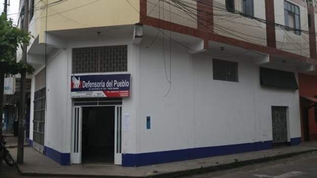 Foto de la fachada de la oficina defensorial en Tingo María