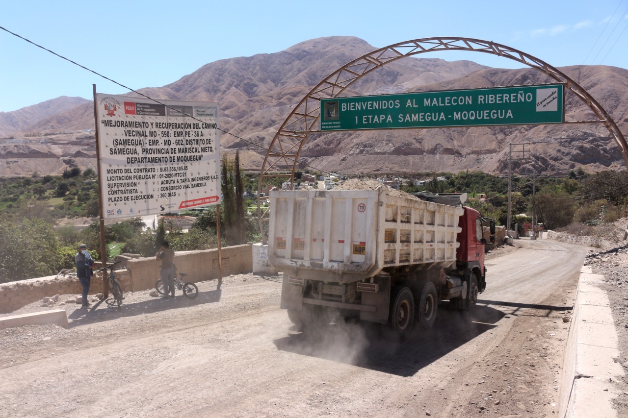 Imagen JPG del ingreso al Malecón Ribereño I Etapa Samegua - Moquegua.