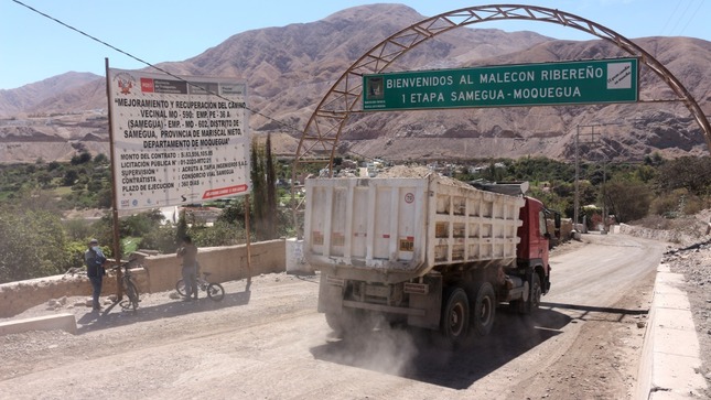 Imagen JPG del ingreso al Malecón Ribereño I Etapa Samegua - Moquegua.