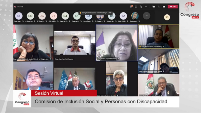 Integrantes de la Comisión de Inclusión Social y Personas con Discapacidad