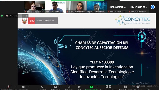 Ministerio de Defensa organiza capacitación en temas de Ciencia, Tecnología e Innovación Tecnológica