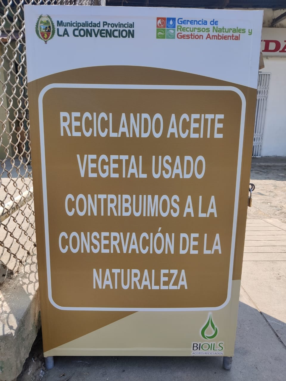 Punto de acopio de aceite de cocina usado