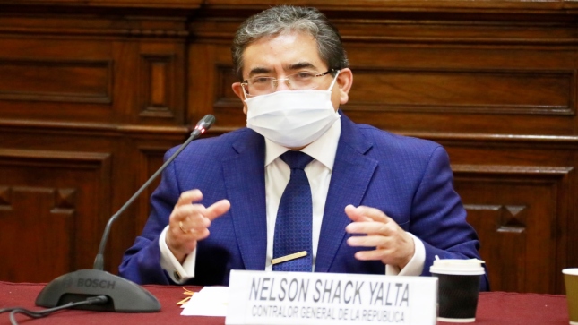Contralor General Nelson Shack se presentó ante la Comisión de Fiscalización del Congreso para presentar su Informe de Gestión 2017-2021