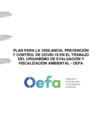 Vista preliminar de documento PLAN PARA LA VIGILANCIA, PREVENCIÓN  Y CONTROL DE COVID-19 EN EL TRABAJO  DEL ORGANISMO DE EVALUACIÓN Y  FISCALIZACIÓN AMBIENTAL - OEFA