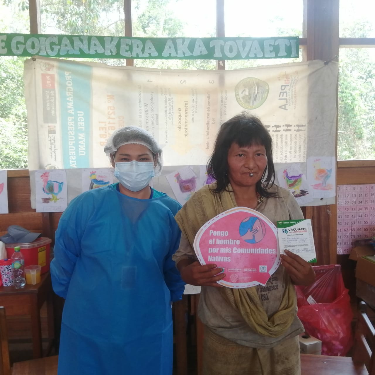 Cultura difunde importancia de vacuna contra la COVID-19 y participa en vacunación en cordón de protección sanitaria de ámbitos PIACI