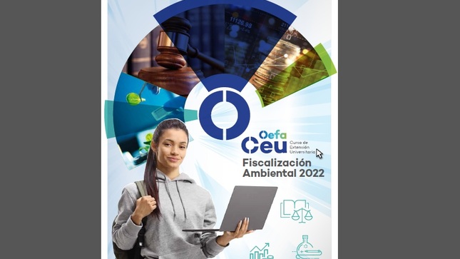 Afiche promocional del Curso de Extensión Universitaria del OEFA