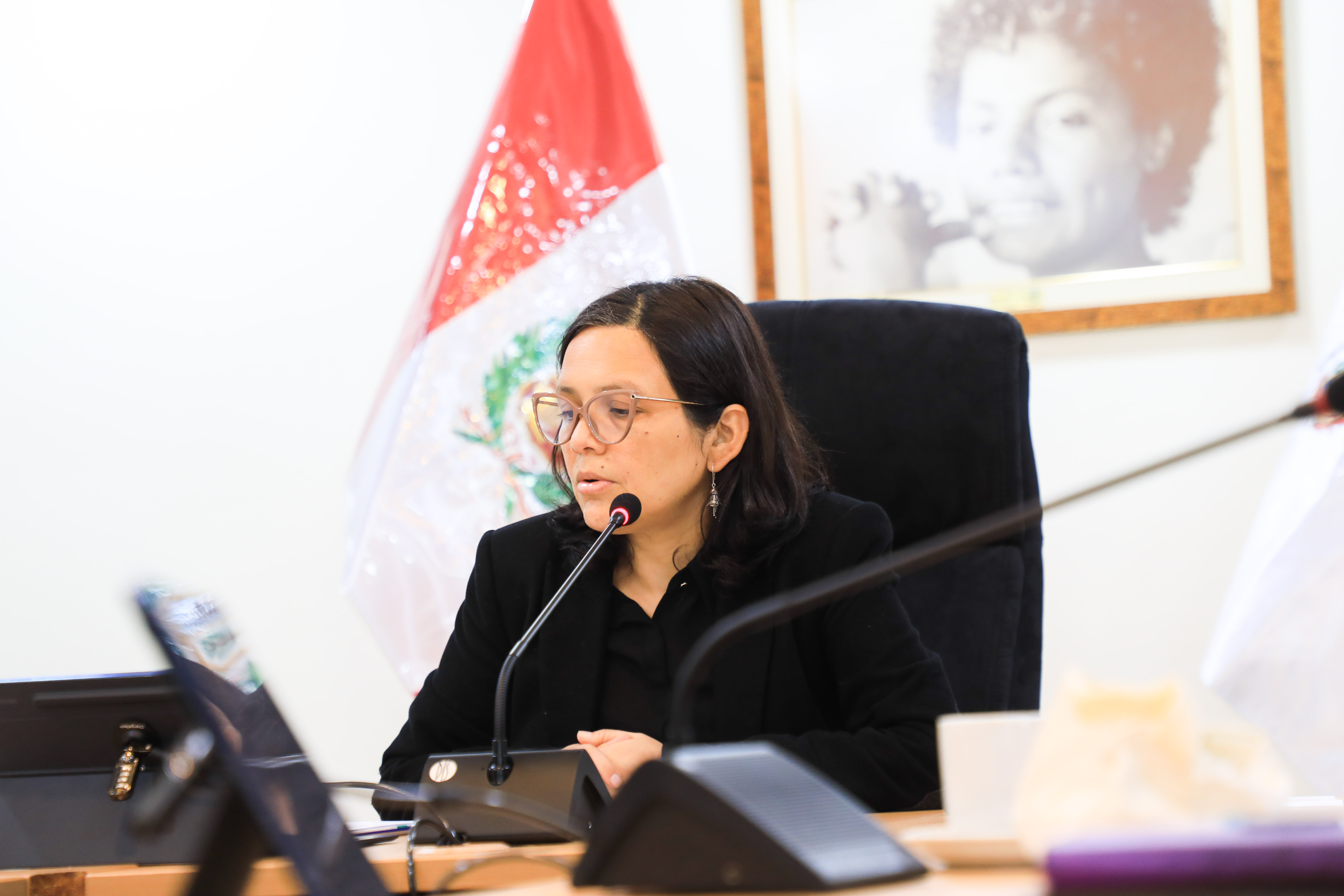Ministra de la mujer y poblaciones vulnerables, Anahí Durand Guevara.