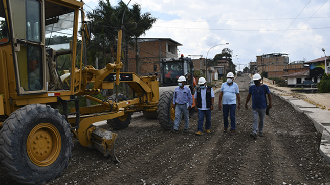 Obra ciclovía. 