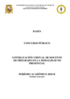 Vista preliminar de documento BASES 2021- II CONVOCATORIA DOCENTE  FACULTAD DE MEDICINA VETERINARIA - ESTUDIOS GENERALES 04 de octubre.pdf