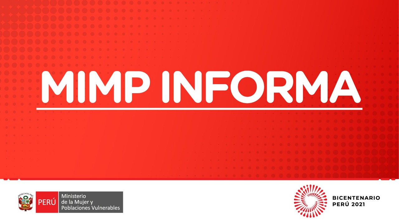 Comunicado del MIMP.