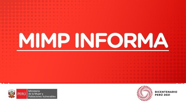 Comunicado del MIMP.