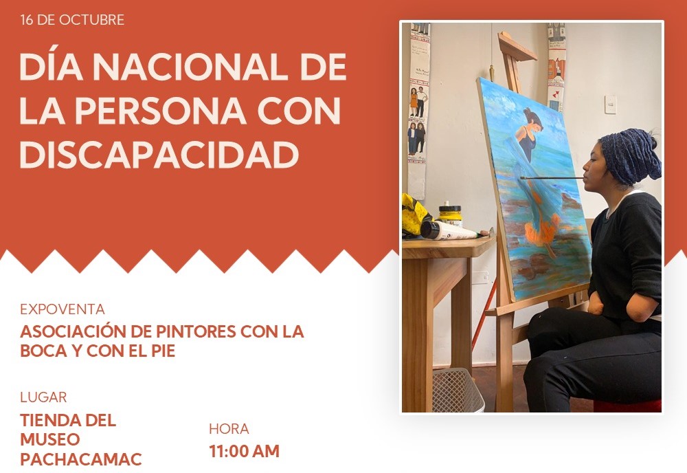 Museo Pachacamac realizará expo venta de productos elaborados por pintores con la boca y pie