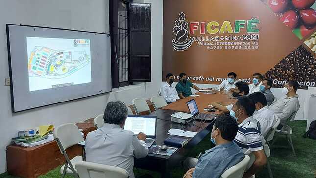 Reunión del comité ejecutivo de FICAFÉ y la mancomunidad amazónica respecto al cumplimiento de compromisos de municipalidades distritales