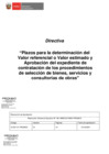 Vista preliminar de documento Directiva de Plazos para la determinación del Valor Referencial o Valor Estimado y Aprobación de expediente de contratación de los procedimientos de selección de bienes, servicios y consultorías de obras