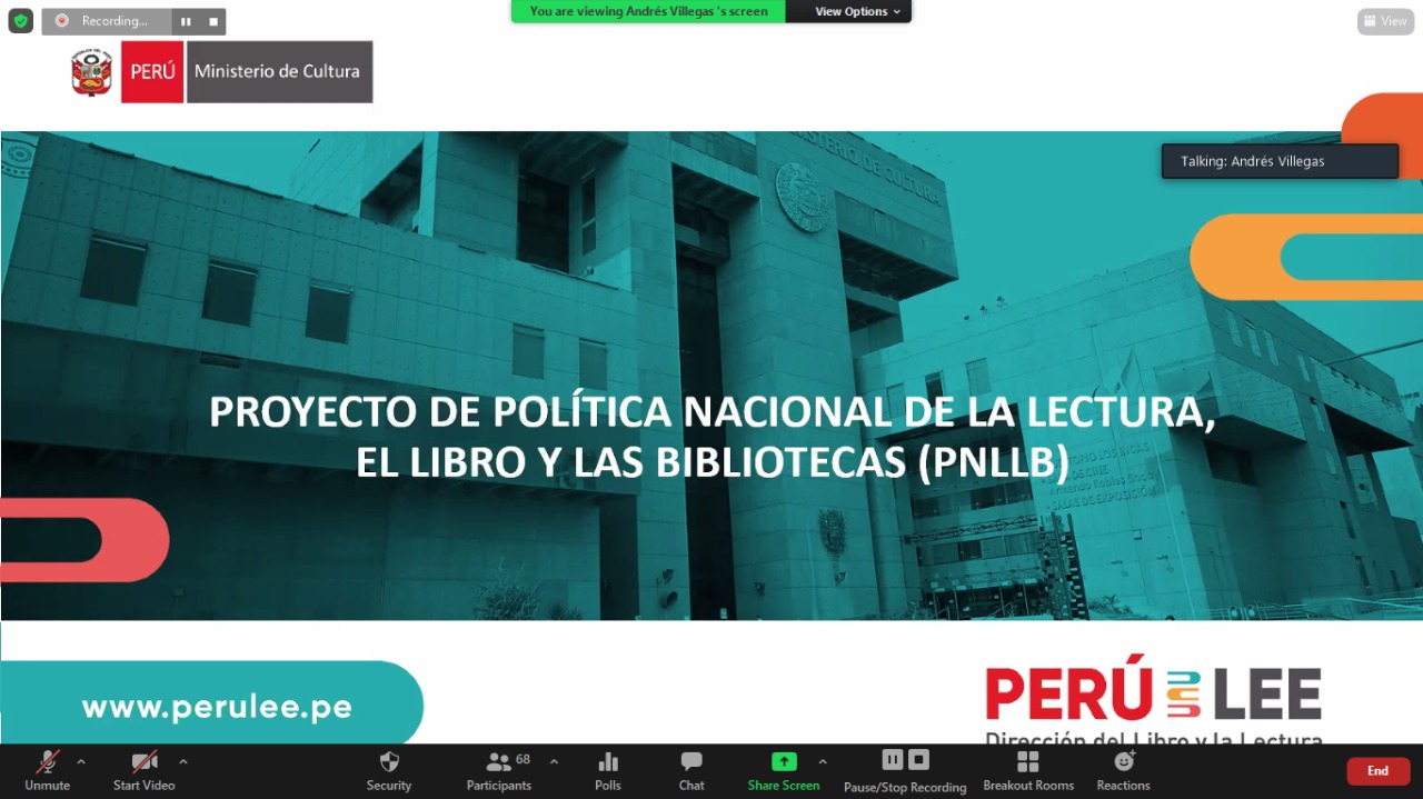Ministerio de Cultura se reúne con gobiernos regionales y locales para evaluar alternativas que fomenten el libro y la lectura a nivel local