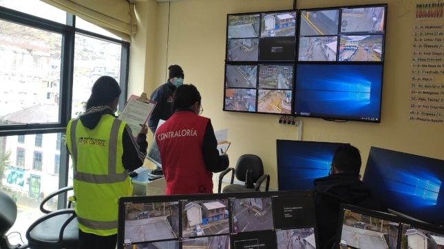 CGR verificó operatividad de cámaras de videovigilancia  en Pasco y Huayllay