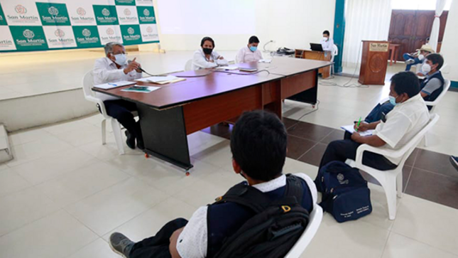 En reunión de trabajo sostenida entre el Gobierno Regional San Martín (Goresam) y los representantes de la Central Única Nacional de Rondas Campesinas del Perú (CUNARC-P). 