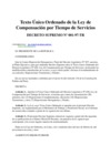Vista preliminar de documento TUO Compensacion por Tiempo de Servicios - D.S 001-97-TR