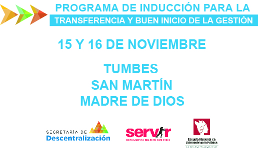 Programa de inducción para la transferencia y buen inicio de la gestión municipal y regional