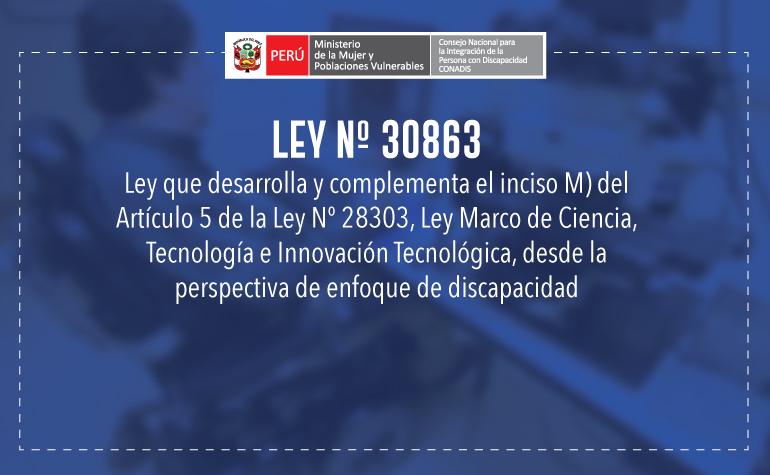 Promulgación de la Ley Nº 30863, Ley que desarrolla y complementa el inciso M) del Artículo 5 de la Ley Nº 28303.