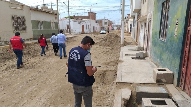 Contraloría advirtió retrasos en la pavimentación de diversas calles de Pimentel