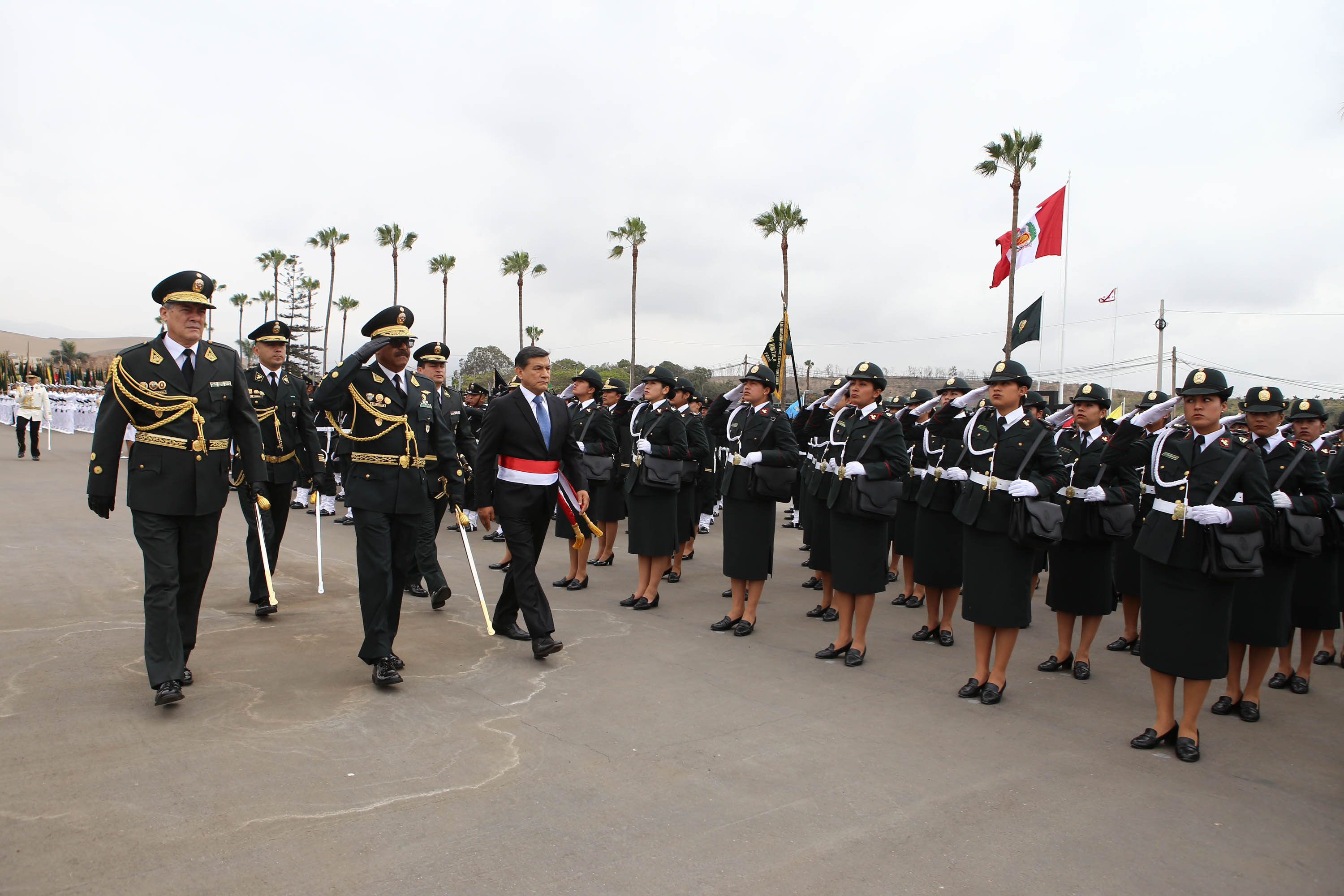 La Policía Nacional del Perú conmemoró hoy su 30° aniversario de creación institucional en la Escuela de Oficiales - PNP, en Chorrillos.