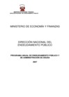 Vista preliminar de documento Programa Anual de Endeudamiento y Administración de la Deuda 2007