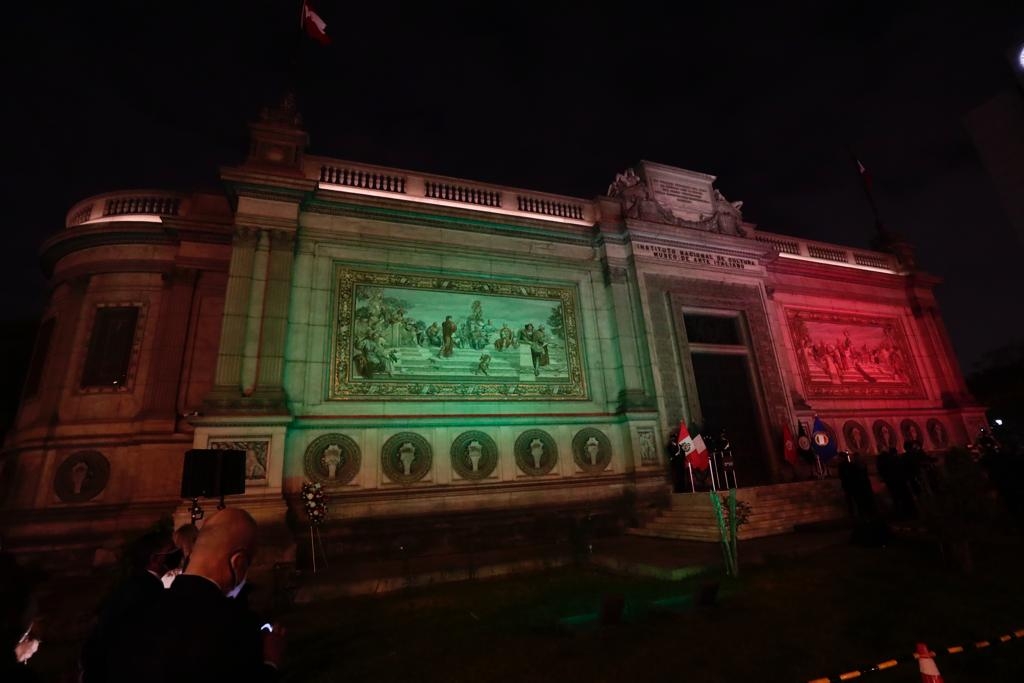 Ministerio de Cultura, embajada de Italia y Enel Perú inauguran nueva iluminación que embellece Museo de Arte Italiano