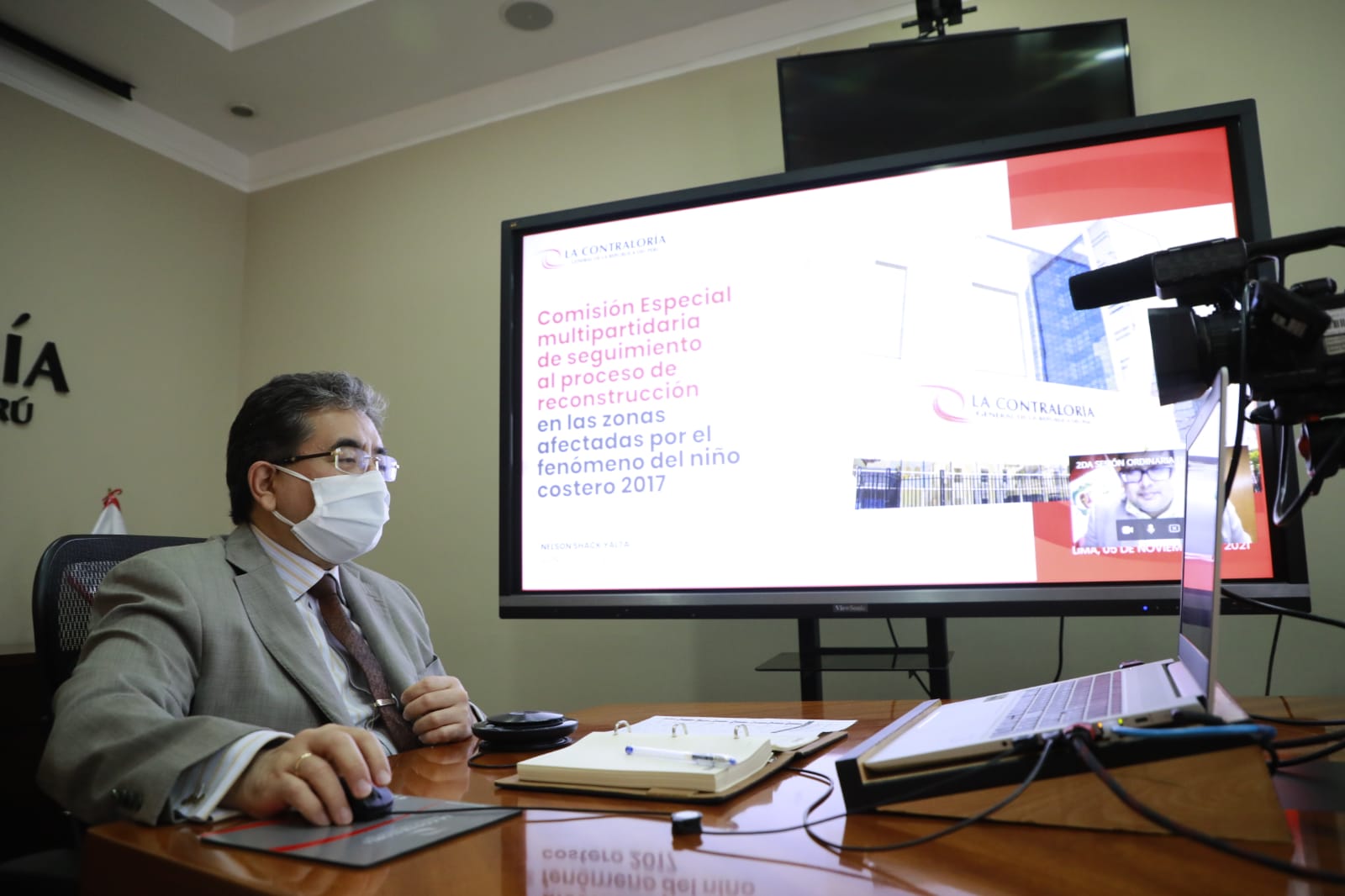 Contralor Shack se presentó ante la Comisión Especial Multipartidaria de seguimiento al proceso de reconstrucción en las zonas afectadas por el fenómeno del Niño Costero 2017 del Congreso de la República.