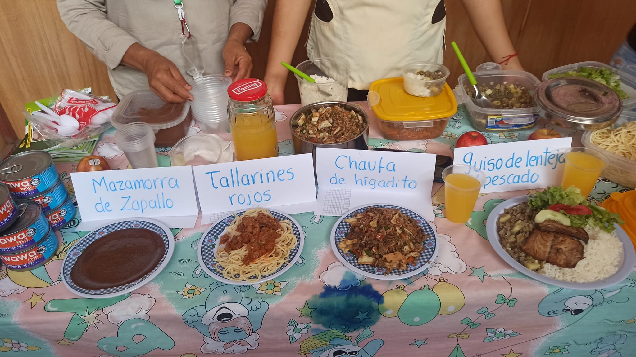 Sesión demostrativa de preparación de alimentos ricos en hierro