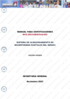 Vista preliminar de documento Manual para Certificaciones MCE-208-SGEN/OAA/002 "Sistema de Almacenamiento de Microformas Digitales del RENIEC", tercera versión.