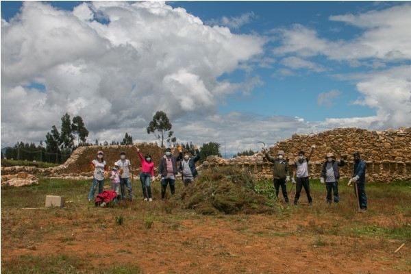 La Libertad: Jóvenes huamachuquinos apoyan en el mantenimiento de Wiraqochapampa