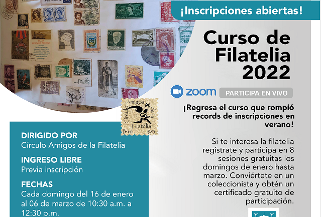 Ministerio de Cultura: Inscripciones abiertas para el Curso de Filatelia 2022
