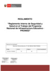 Vista preliminar de documento RE-002-01-PRONIED Reglamento interno de seguridad y salud en el trabajo 