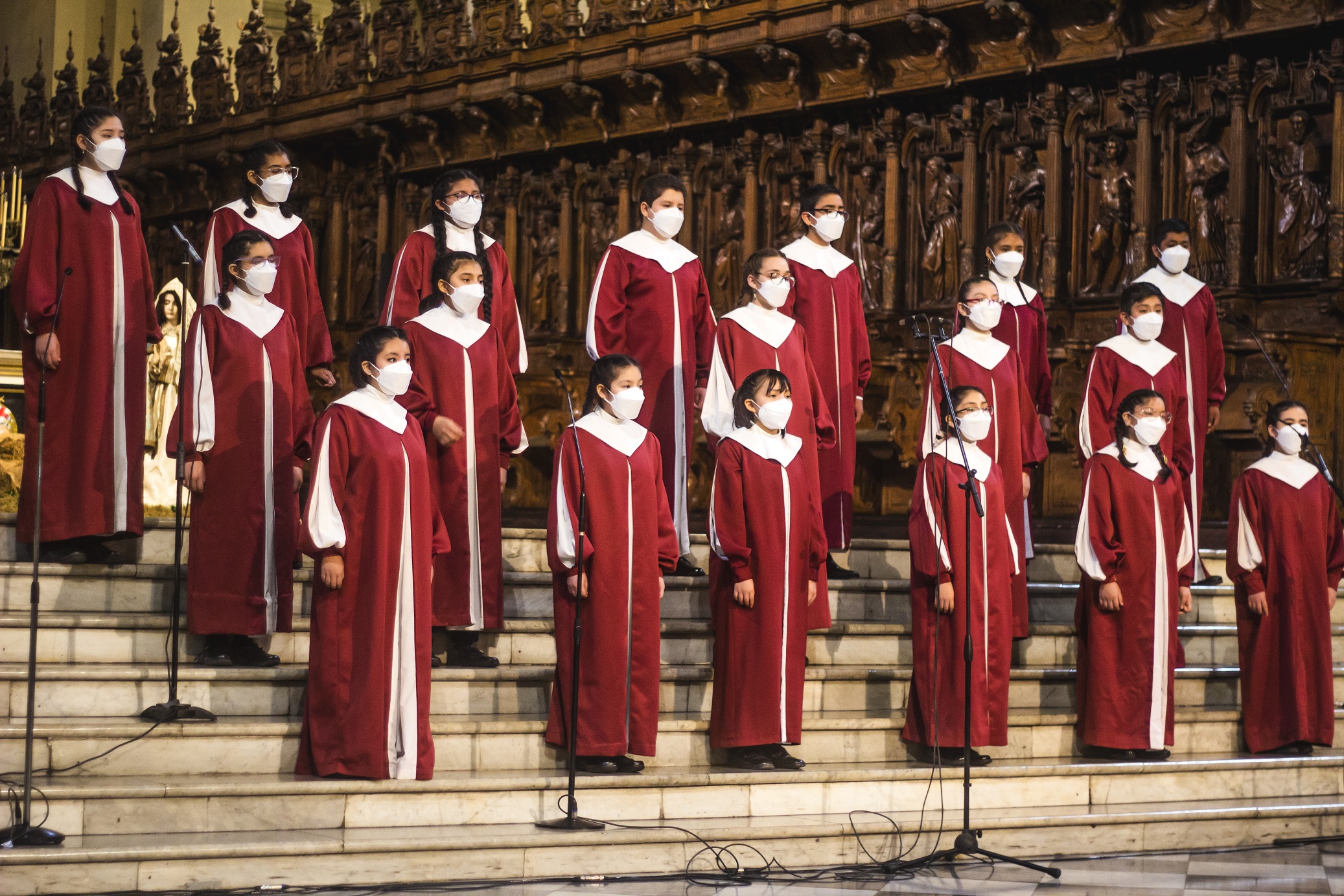 El Coro Nacional de Niños del Perú impregnó de música navideña la Catedral de Lima