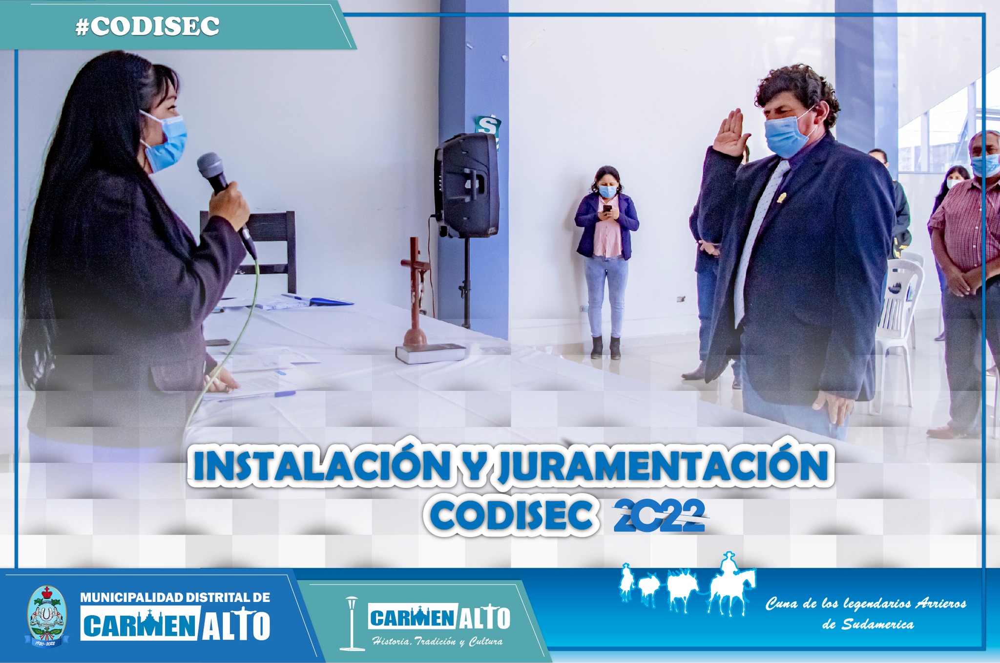 Juramentacion del presidente del CODISEC