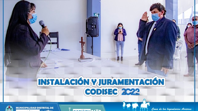 Juramentacion del presidente del CODISEC