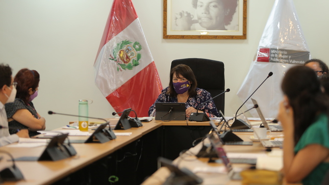 Ministra Diana Miloslavich en la Comisión de Mujer y Familia del Congreso