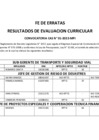 Vista preliminar de documento Fe de erratas - Resultados de Evaluación Curricular CAS 1-2022
