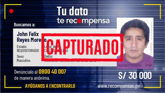 Policía Nacional captura a violador sexual que se encontraba prófugo.
