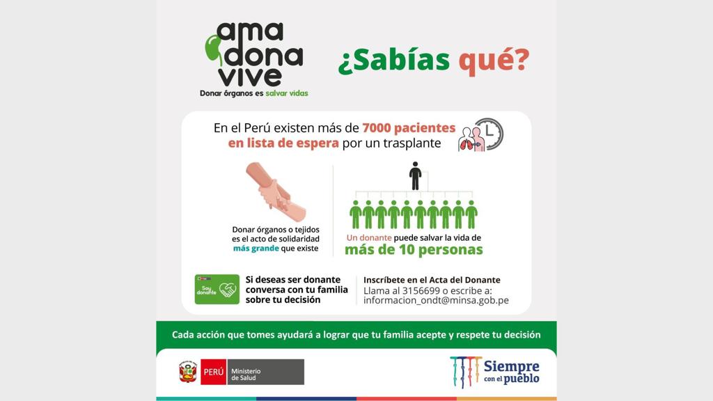 Más de 7000 personas esperan un donante de órganos para salvar su vida