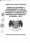 Vista preliminar de documento Directiva N° 001-2014-MPH-GM