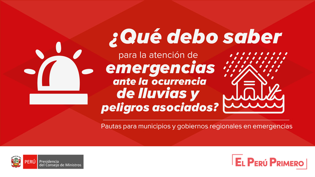 Pautas para gobiernos regionales y municipios en emergencia