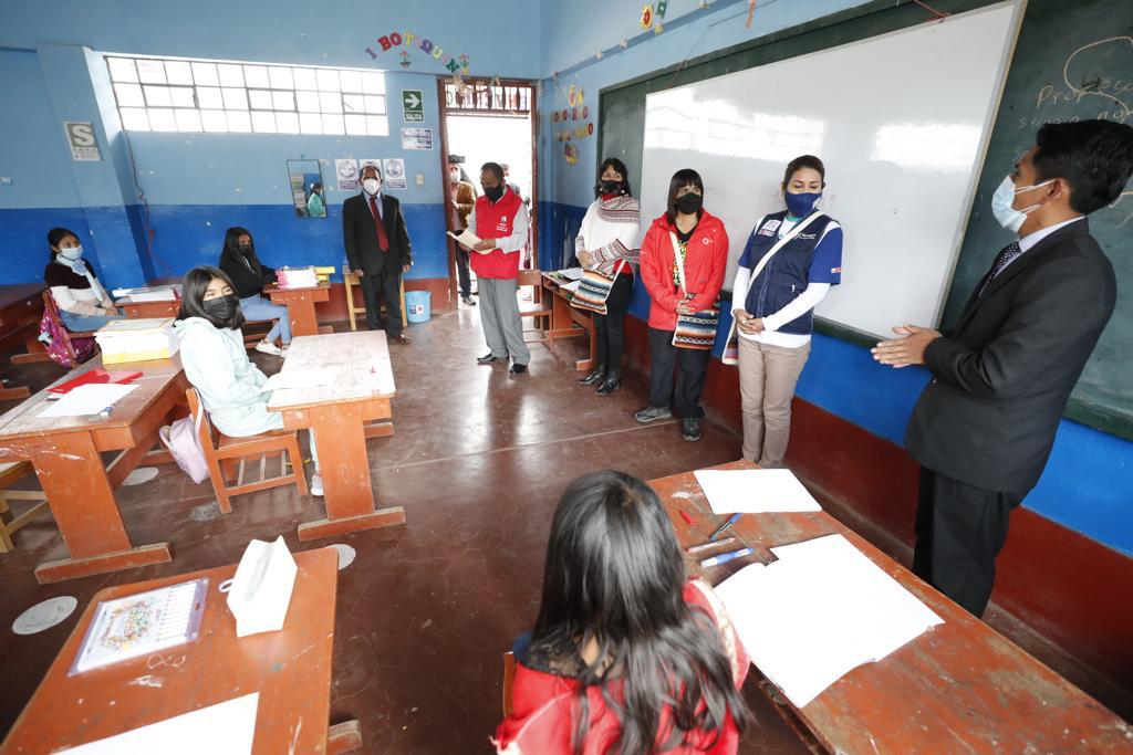 Ayacucho: Ministerio de Cultura supervisó inicio de clases presenciales en institución educativa Inca Pachacútec