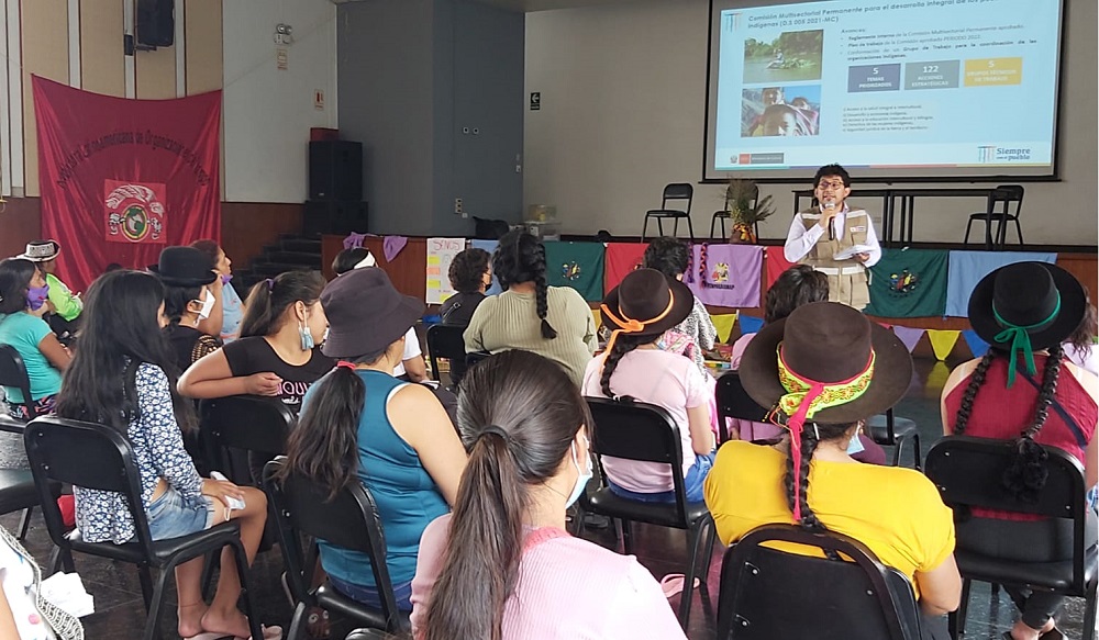 Ministerio de Cultura participó de jornada de fortalecimiento de capacidades a más de 100 lideresas de pueblos indígenas u originarios