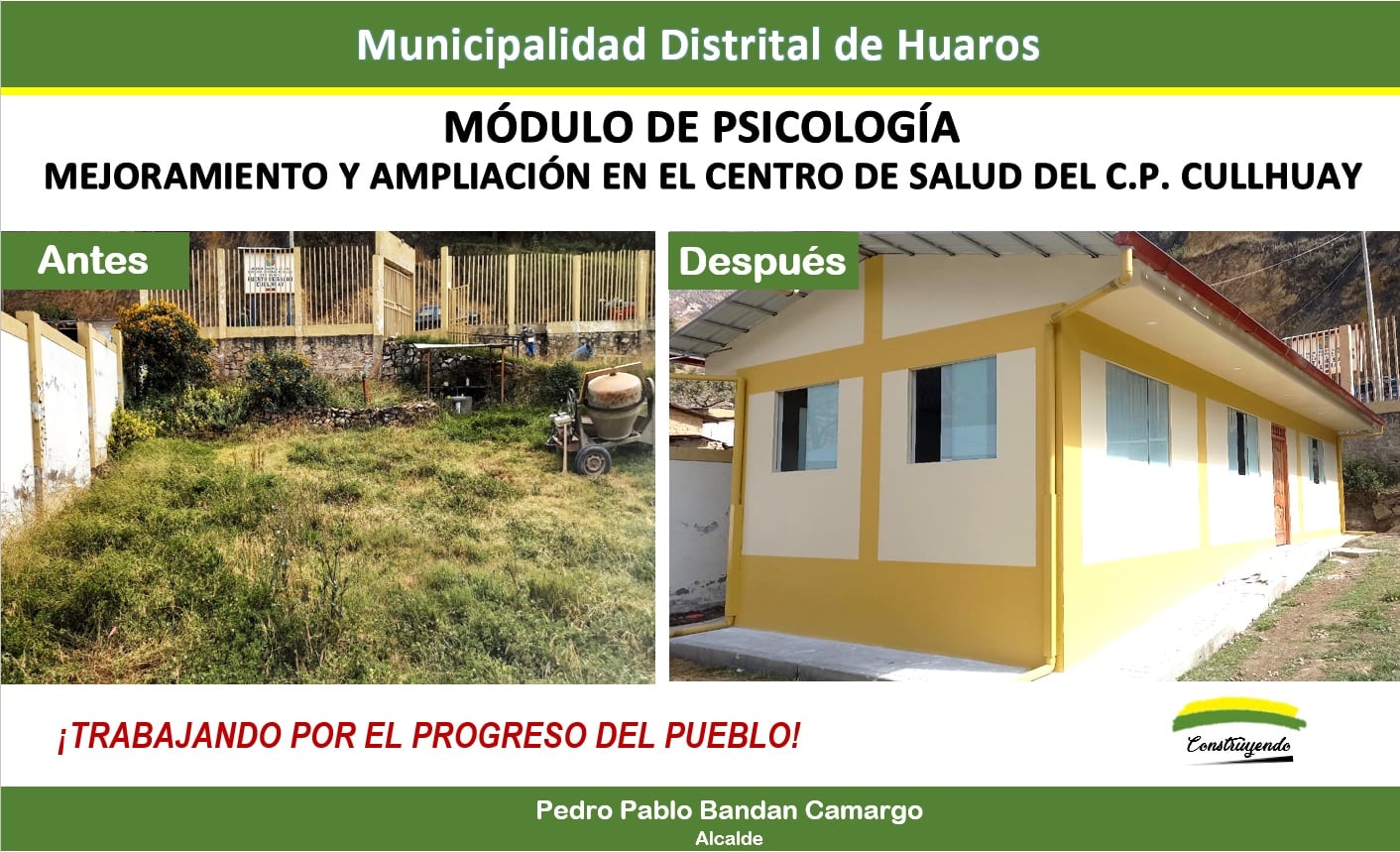 Imagen de la Inauguración del Módulo de Psicología en la Localidad de Cullhuay
