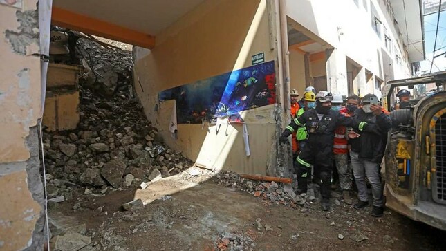 Imagen de Retamas tras derrumbe y supervisión a la zona