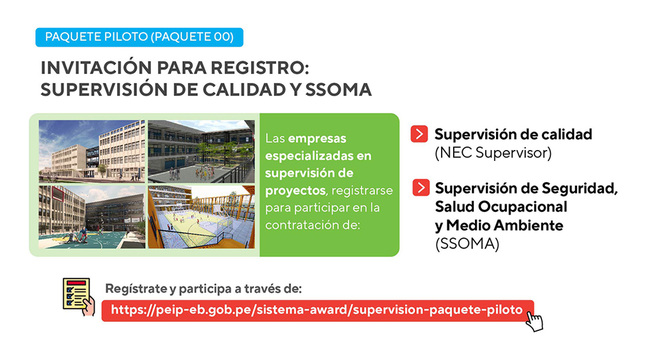 Invitación para registro de Supervisión de Calidad y de Ssoma